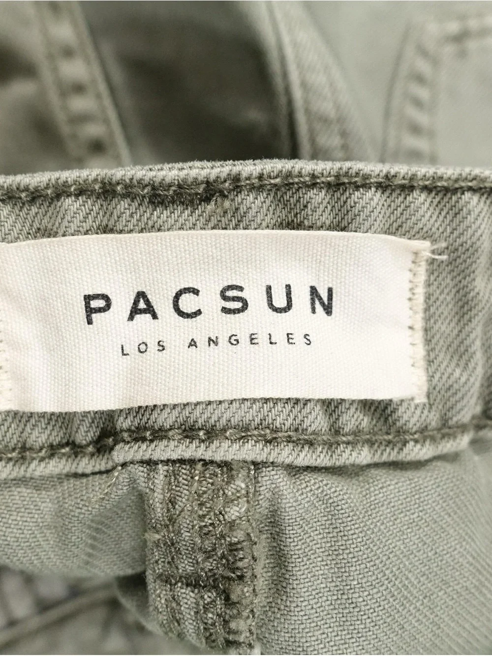 PacSun Olive Green Distressed High-Rise Jean Shorts